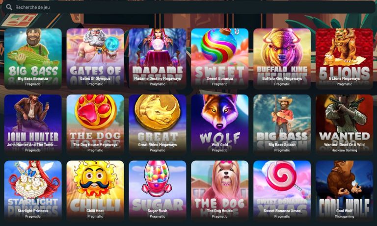 Palm Casino jeux